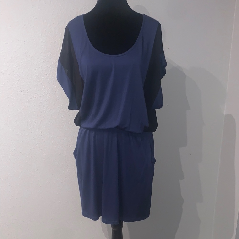 Blue and Black Dress